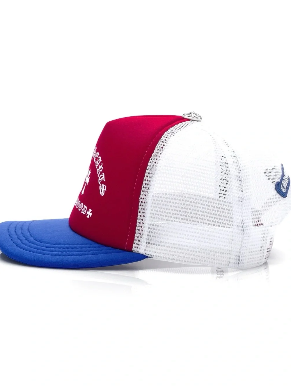 !!AUTHENTIC!! Chrome Hearts Red & Blue Trucker Hat